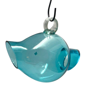 Two Station Seed Drop Songbird Feeder -Aqua